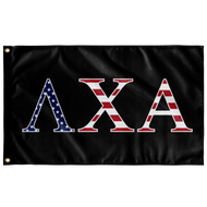 lambda chi alpha usa flag - black
