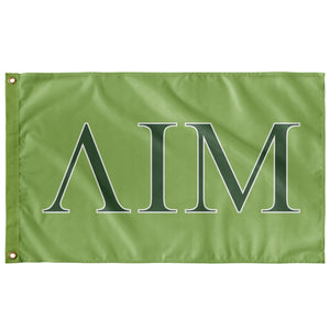 Lambda Iota Mu Fraternity Flag - Grass, Asparagus & White