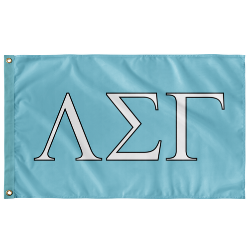 Lambda Sigma Gamma Flag - Aqua