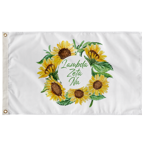 Lambda Zeta Nu Sunflower Flag