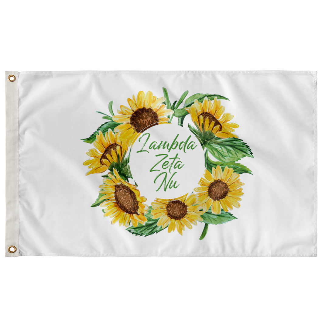 Lambda Zeta Nu Sunflower Flag