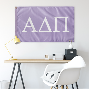Alpha Delta Pi Sorority Flag - Lavender & White