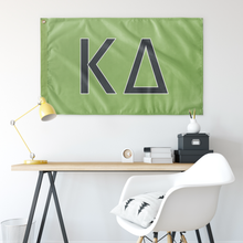 Load image into Gallery viewer, Kappa Delta Sorority Flag - Light Olive, Charcoal &amp; White