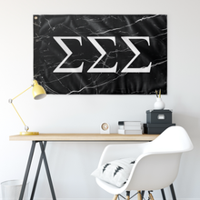 Load image into Gallery viewer, Sigma Sigma Sigma Black Marble Sorority Flag
