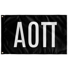 Load image into Gallery viewer, Alpha Omicron Pi Sorority Letters Flag - Black &amp; White
