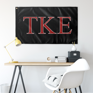 Tau Kappa Epsilon Fraternity Flag - Black, Red, & White