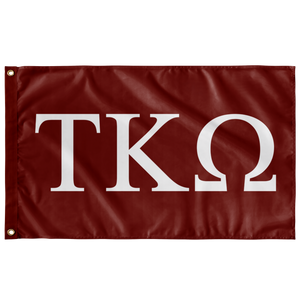 Tau Kappa Omega Fraternity Flag - Rust & White