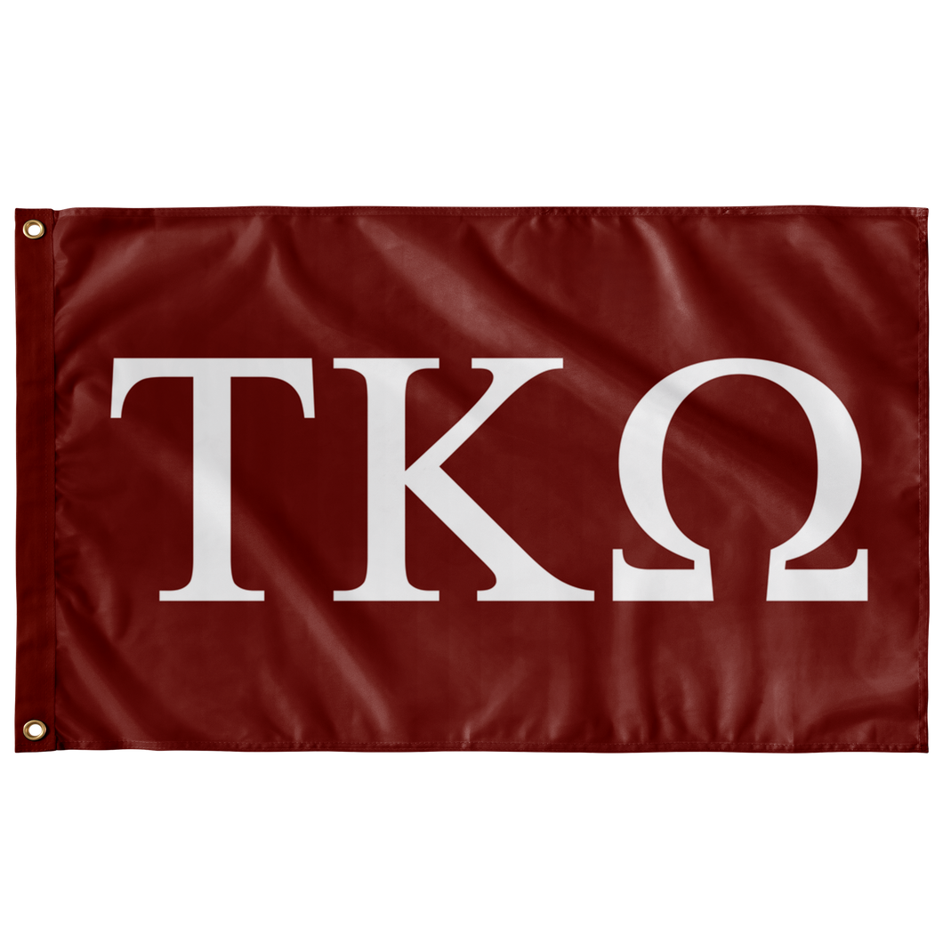 Tau Kappa Omega Fraternity Flag - Rust & White