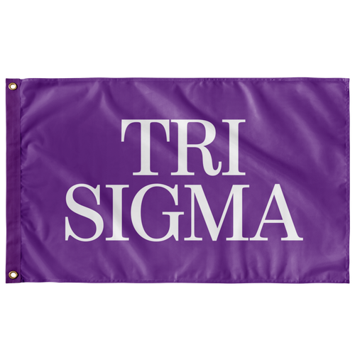 Tri Sigma Sorority Flag - Light Purple & White