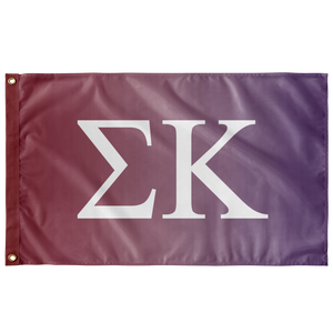 Sigma Kappa Sorority Flag - Gradient & White