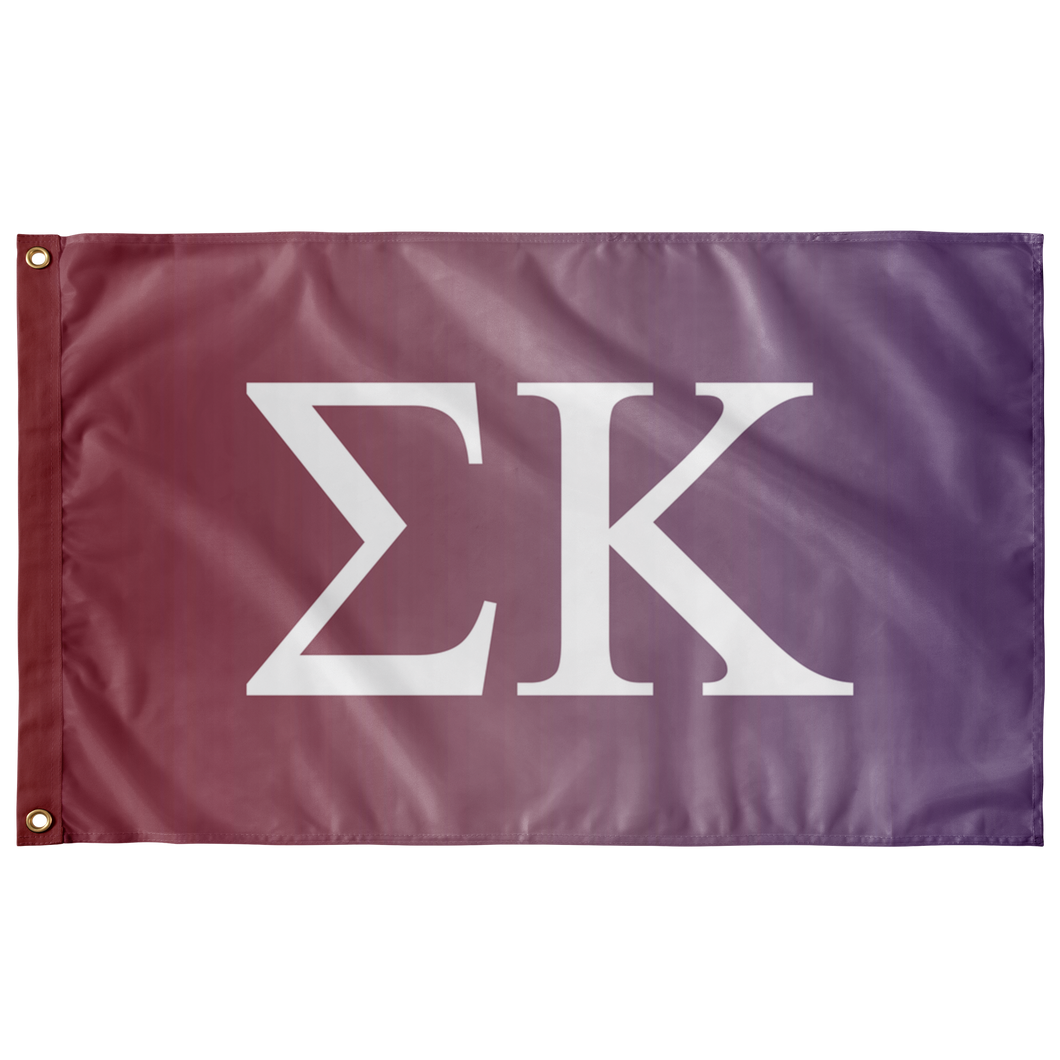 Sigma Kappa Sorority Flag - Gradient & White
