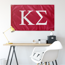 Load image into Gallery viewer, Kappa Sigma Fraternity Flag - Red &amp; White