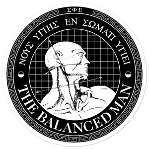 Sigma Phi Epsilon Balanced Man Sticker