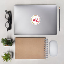 Load image into Gallery viewer, Alpha Gamma Delta Greek Letters Circle Sticker