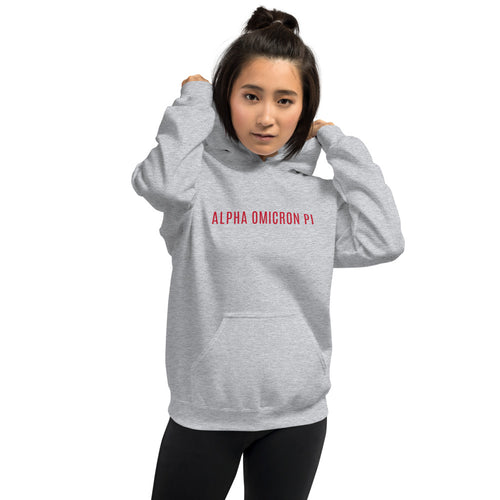 Alpha Omicron Pi Block Letters Sorority Hoodie