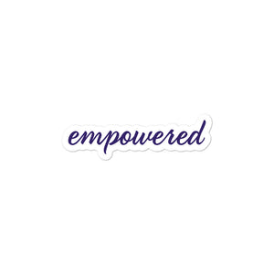 Empowered Sigma Sigma Sigma Sticker - Royal Purple