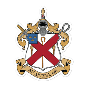 Alpha Chi Rho Coat Of Arms Sticker