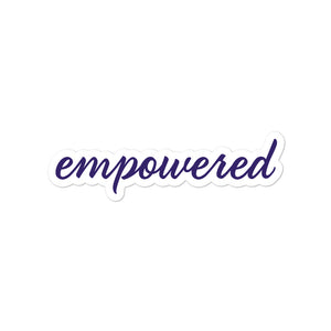 Empowered Sigma Sigma Sigma Sticker - Royal Purple