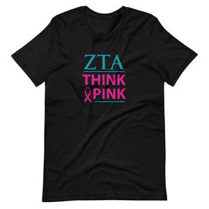 Zeta Tau Alpha Think Pink Sorority T-Shirt