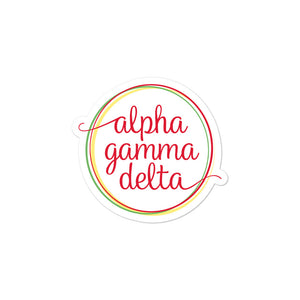 Alpha Gamma Delta Circle Sticker