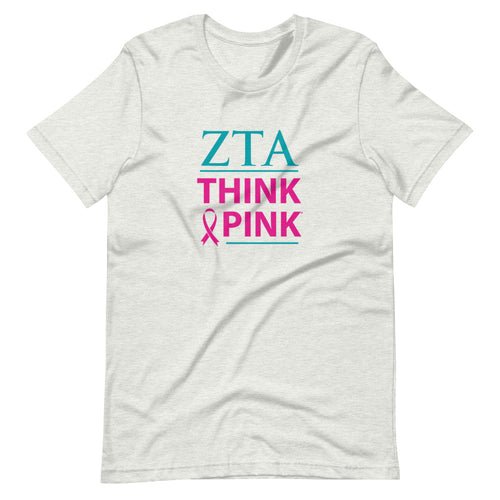 Zeta Tau Alpha Think Pink Sorority T-Shirt