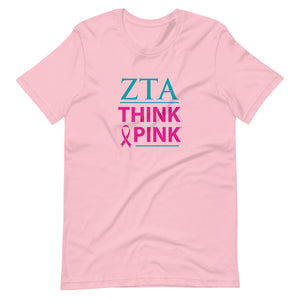 Zeta Tau Alpha Think Pink Sorority T-Shirt