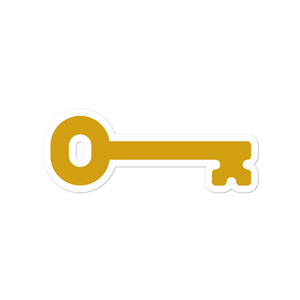 Kappa Kappa Gamma Key Sticker - Key Gold