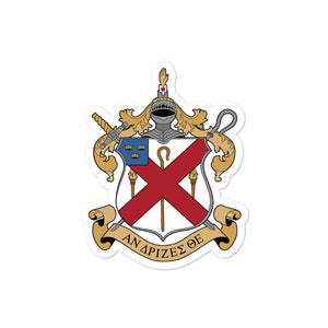 Alpha Chi Rho Coat Of Arms Sticker