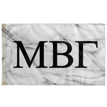 Load image into Gallery viewer, Mu Beta Gamma White Marble Flag