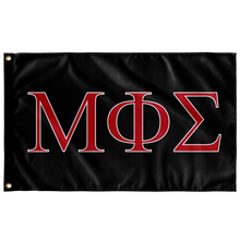 Load image into Gallery viewer, Mu Phi Sigma Fraternity Flag - Red, Black &amp; White