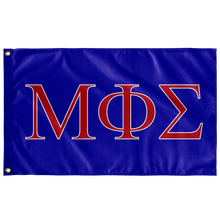 Load image into Gallery viewer, Mu Phi Sigma Fraternity Flag - Royal, Red &amp; White