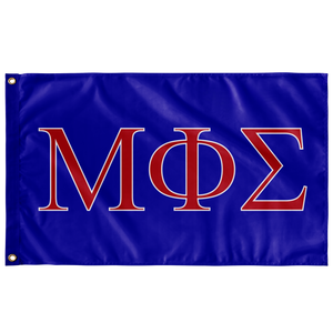 Mu Phi Sigma Fraternity Flag - Royal, Red & White