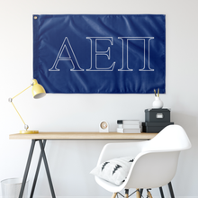 Load image into Gallery viewer, Alpha Epsilon Pi Fraternity Flag - Royal &amp; White