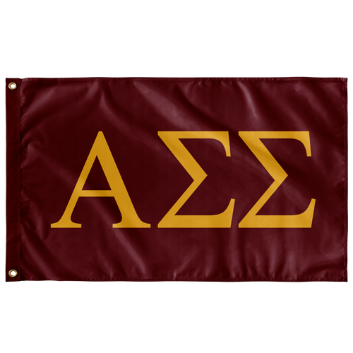 Alpha Sigma Sigma Greek Flag - Cardinal & Light Gold