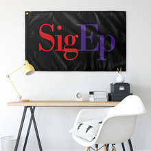 Load image into Gallery viewer, Sig Ep Logo Fraternity Flag -  Black
