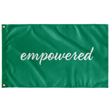 Load image into Gallery viewer, Empowered Sigma Sigma Sigma Sorority Flag - Green