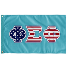 Load image into Gallery viewer, Phi Sigma Phi American Flag - Turquoise