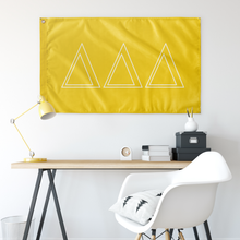 Load image into Gallery viewer, Delta Delta Delta Sorority Flag - Maize, Maize &amp; White