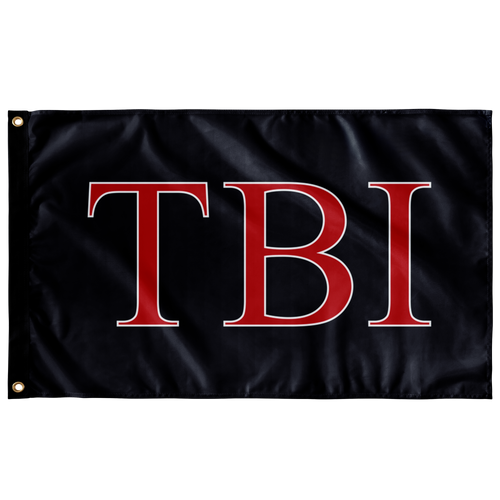 Tau Beta Iota Fraternity Flag - Black, Red, & White