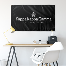 Load image into Gallery viewer, KKG Dream Boldy Live Fully Sorority Flag - Black