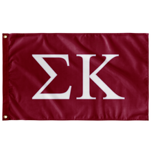 Load image into Gallery viewer, Sigma Kappa Sorority Flag - Maroon, Lavender &amp; White