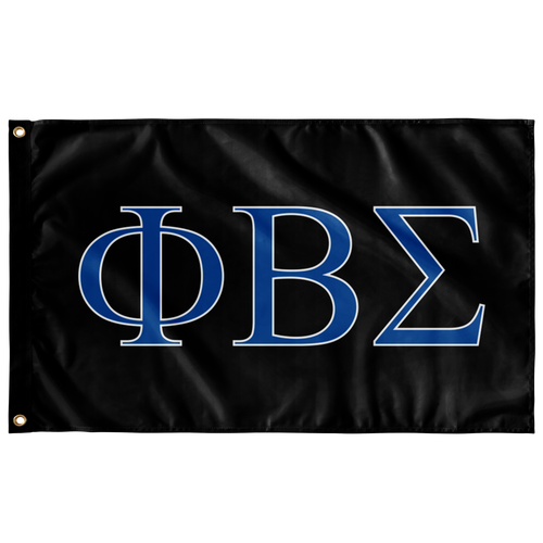 Phi Beta Sigma Fraternity Flag - Black, Royal & White