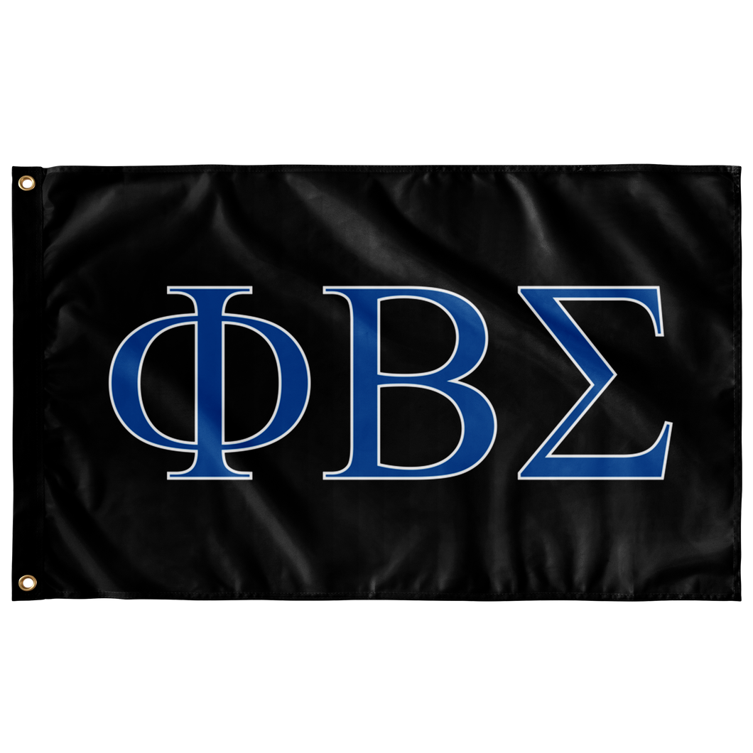 Phi Beta Sigma Fraternity Flag - Black, Royal & White