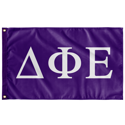 Delta Phi Epsilon Sorority Flag - Purple & White