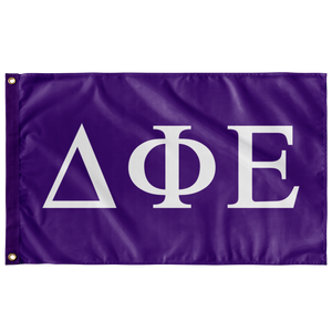Delta Phi Epsilon Sorority Flag - Purple & White