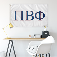 Load image into Gallery viewer, Pi Beta Phi Sorority Flag - White, Blue &amp; Wine