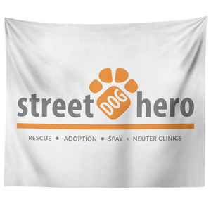 Street Dog Hero Tapestry - White