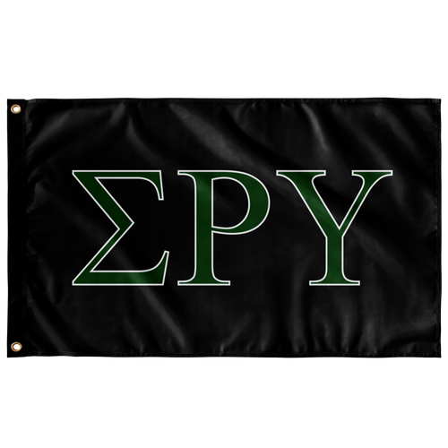 Sigma Rho Upsilon Fraternit Flag - Navy, Kelly Green & White