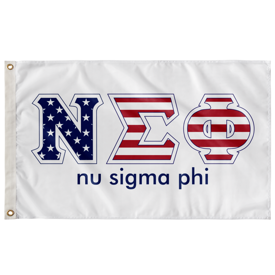 Nu Sigma Phi Stars And Stripes Greek Flag