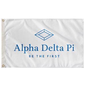 Alpha Delta Pi Be The First Sorority Flag - Azure & White